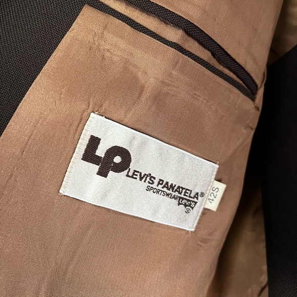 Vintage 70s Levi’s Panatela Brown Blazer & Vest Set Size L Men’s Suit Jacket - Picture 6 of 15